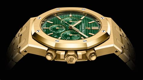 audemars piguet gold green dial|audemars piguet calendar.